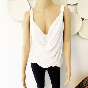 Fresh Laundry Cotton Draped Tank Top Medium